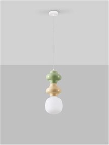 Pendul ceramic design modern CHIC verde/ galben