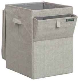 Cutie de rufe stivuibila Brabantia 1000827, 35 L, Deschidere frontala, Capac larg, Pliabil, Gri