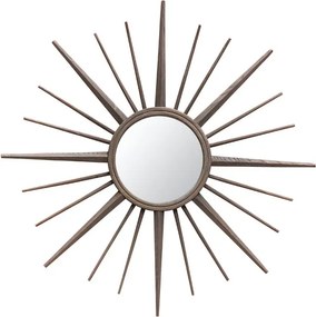 Oglinda de perete, din lemn de ulm, Sun