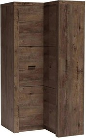 Dulap INFINITY 14, frasin inchis, PAL melaminat, cu 2 usi, 90/106x58/4