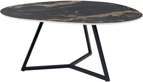 Masuta de cafea cu blat ceramic Aurora Oro MARVELOUS 90cm