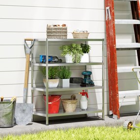 HOMCOM Raft de Depozitare pentru Bucătărie cu 4 Nivele din Oțel Inoxidabil 201 Argintiu | Aosom Romania