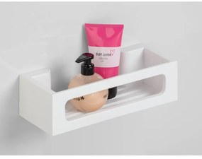 Raft pentru baie alb mat autoadeziv cu Turbo-Loc din plastic Bralia – Wenko