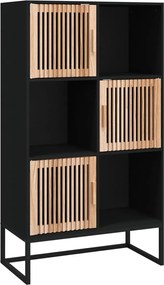 vidaXL Dulap înalt, negru, 70x35x125 cm, lemn prelucrat
