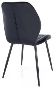 Scaun Jake velvet negru/negru Blu19