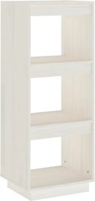 vidaXL Bibliotecă/Separator cameră, alb, 40x35x103 cm, lemn masiv pin