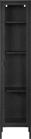 Vitrină neagră din metal 40x180 cm Brisbane – House Nordic
