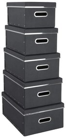 Cutii de depozitare 5 buc. cu capac Joachim – Bigso Box of Sweden