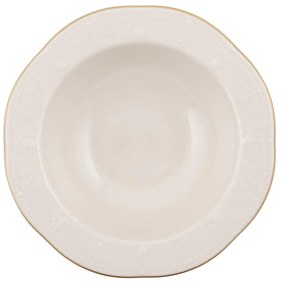 Serviciu de masa, 24 piese, Kutahya Porselen, Portelan, Crem - Auriu