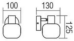 Redo 04-483 - Aplică perete spot AMBER 1xE14/28W/230V