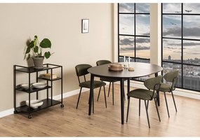 Masă de dining rotundă extensibilă cu blat cu aspect de lemn de stejar ø 115 cm Montreux – Actona