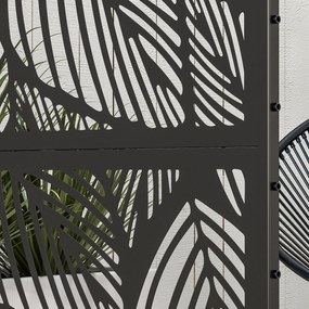 Outsunny Paravan pentru exterior cu suport si suruburi de expansiune, Separator din metal 6,5FT pentru exterior