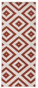 Covor reversibil adecvat pentru interior și exterior roșu-crem 80 x 345 cm Malta - NORTHRUGS