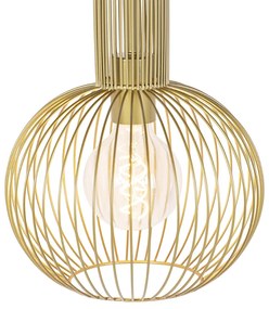 Lampă pendant de design aurie - Wire Whisk