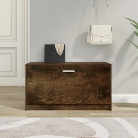 vidaXL Bancă pentru pantofi stejar fumuriu 80x24x45 cm lemn prelucrat