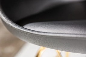 Set de 4 scaune Scandinavia negru/ auriu