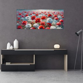 Tablou - Câmp de maci (120x50 cm)