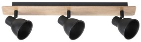Lustra 3 spoturi design industrial metalica MAC negru 5904 RX