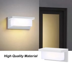 Aplică LED de exterior cu senzor Brilagi BRICKY LED/12W/230V alb IP54