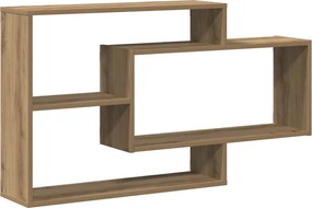 vidaXL Raft de perete, stejar artizanal, 104x20x58,5 cm lemn prelucrat