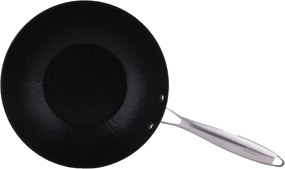 Tigaie Wok Zilan ZLN0934, Diametru 28 cm, 7 straturi de material, Maner nituit, Compatibil cuptor si masina de spalat vase