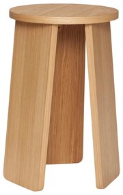 Scaun în culoare naturală cu aspect de lemn de stejar Split – Hübsch