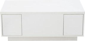 Masă de cafea modernă, multifuncțională, cu mecanism dublu de ridicare și spațiu de depozitare ascuns, 100×50×43 cm, Alb