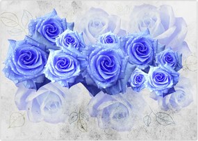 Tablou - Trandafiri albaștri (70x50 cm)