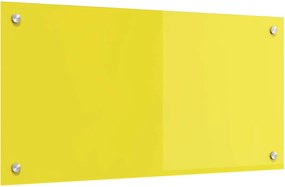 vidaXL Panou de bucătărie Galben 80 x 40 cm sticlă securizată