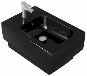 Bideu suspendat, Villeroy&amp;Boch Memento, 37.5x56cm, Glossy Black CeramicPlus, 542800S0