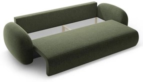 Canapea verde extensibilă/cu spațiu de depozitare cu tapițerie din chenille 262 cm Tonale – Cosmopolitan Design