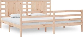vidaXL Cadru de pat fără saltea, 200x200 cm, lemn masiv pin