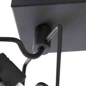 Spot inteligent negru cu 3 lumini inclusiv Wifi GU10 - Suplux