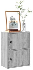 vidaXL Bibliotecă, gri sonoma, 40x24x52 cm, lemn prelucrat