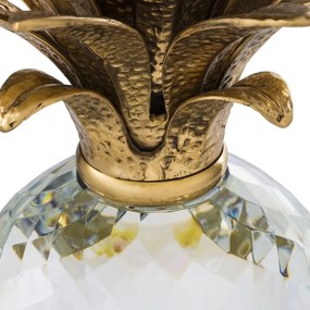 Vas depozitare, obiect decorativ design LUX Pineapple alama antic/ sticla