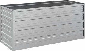 vidaXL Strat înălțat de grădină argintiu 100x40x45 cm oțel galvanizat