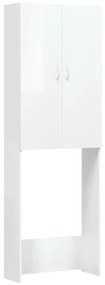 Dulap masina de spalat, alb extralucios, 64x25,5x190 cm Alb foarte lucios