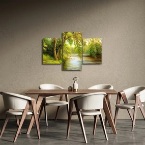 Tablou - Salcie lângă lac, pictură în ulei (90x60 cm)