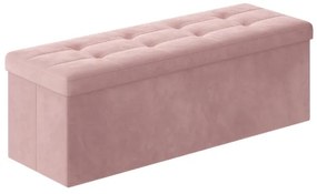 Taburet cu spatiu depozitare OTTOMAN 110x38 cm, roz