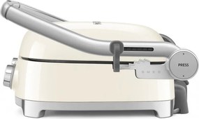 Grătar multifuncțional SMEG 50's Style MGF01CREU, 2100 W, 60-230 °C, 3 programe, acoperire ceramică, tavă de scurgere, semnal sonor, cronometru, culoare crem