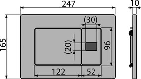 Clapeta actionare rezervor wc, alimentare la retea Antivandal Alcadrain Senzor M279S-SLIM