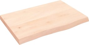 vidaXL Poliță de perete, 60x40x(2-4) cm, lemn masiv de stejar netratat