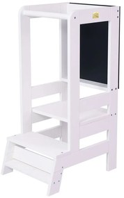 Turn de învățare alb din lemn de pin Montessori – Meowbaby