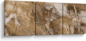 Tablou - Abstract maro (cu ceas) (90x30 cm)