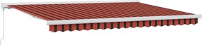 vidaXL Cortina Retractabilă Roșu și Negru 450 × 300 cm Stofă și Metal
