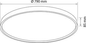 Brilagi - Corp de iluminat LED dimabil ALSON LED/72W/230V 3000-6500K stejar Ø 78 cm + telecomandă