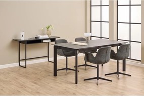 Masă consolă neagră cu aspect de lemn de frasin 40x140 cm Darlington – Actona