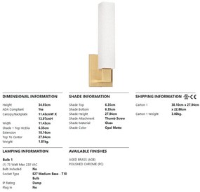 Aplica de perete design minimalist LIVINGSTON alama antichizata
