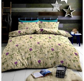 Lenjerie de pat din bumbac CLOVER crem Dimensiune lenjerie de pat: 2 buc 70 x 90 cm | 200 x 220 cm