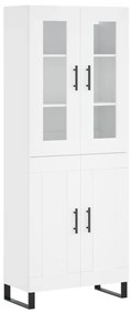 3198361 vidaXL Dulap înalt, alb, 69,5x34x180 cm, lemn compozit